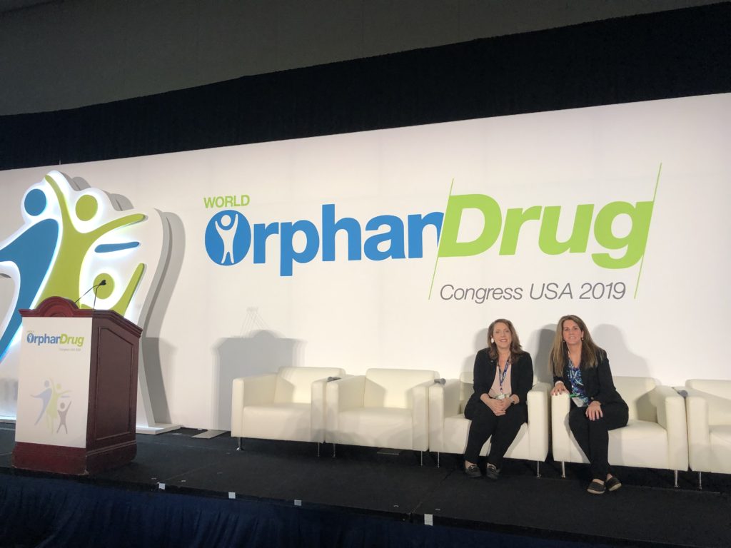 Melissa and Kim at World Orphan Drug Congress 2019